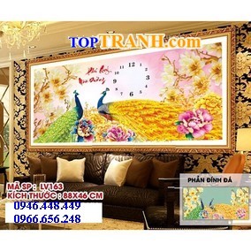 Tranh gắn đá đồng hồ công